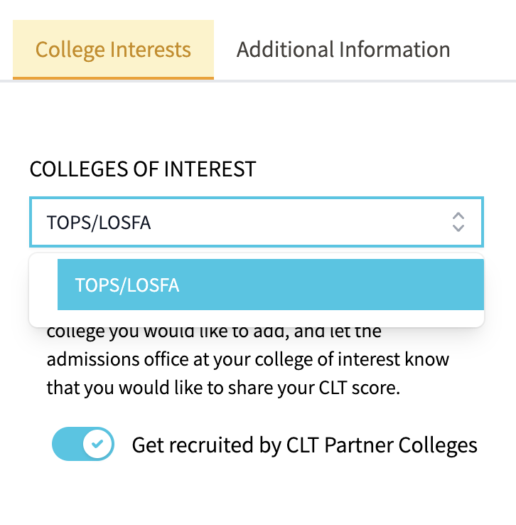 TOPS/LOSFA Colleges of Interest TOPS/LOSFA Colleges of Interest
