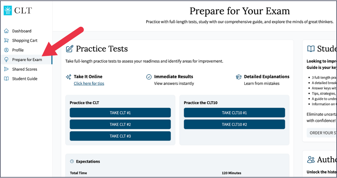 Prepare for Exam Tab (4)