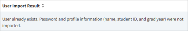 User already exists