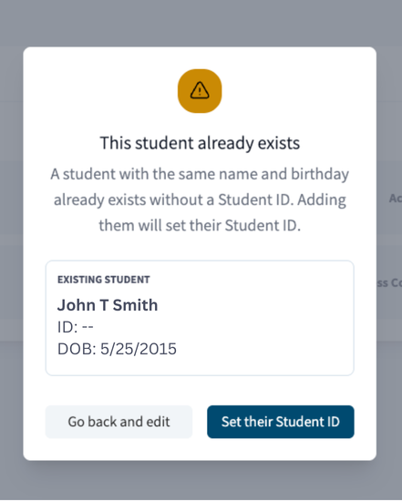 student already exists